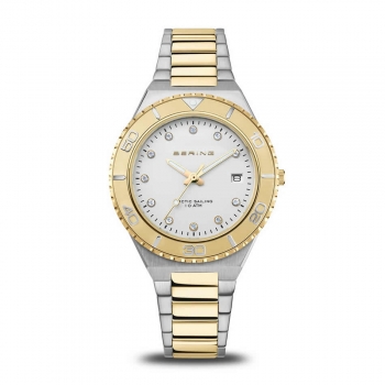 Bering Damenuhr 18936-710 Armbanduhr Uhr Classic Schmuckuhr Gold Silber