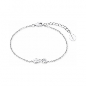 s.Oliver Damen Armband 2017243 Silber Armkette Infinity Unendlichkeit 16 + 3 cm