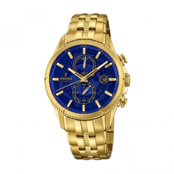 Festina Herrenuhr F20269-2 Sport Chronograph Armbanduhr Gold Chrono Uhr