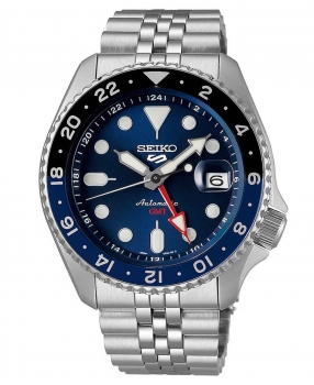Seiko Herrenuhr SSK003K1 Automatik GMT Armbanduhr Sports Gangreserve 41 Std