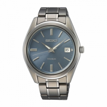 Seiko Herrenuhr SUR371P1 Uhr Armbanduhr Titanium Datum Titan