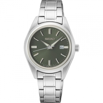 Seiko Damenuhr SUR533P1 Armbanduhr Schmuckuhr Uhr Silber Grün
