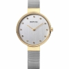 Bering Damenuhr 12034-010 Classic Silber Gold Uhr Armbanduhr Schmuckuhr