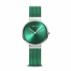 Bering Damenuhr 14531-808 Classic Silber Grün Damen Uhr Armbanduhr