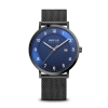 Bering Herrenuhr 15439-327 Uhr Armbanduhr Solar schwarz Zifferblatt blau