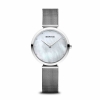 Bering Damenuhr 18132-004 Classic Silber Uhr Armbanduhr Schmuckuhr Saphirglas