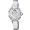 Festina Damenuhr F20409-1 Silber Uhr Armbanduhr Leder Schmuckuhr