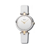 M&M Damenuhr M11931-762 Basic Leder Uhr Silber Weiß