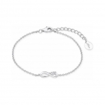 s.Oliver Damen Armband 2017243 Silber Armkette Infinity Unendlichkeit 16 + 3 cm