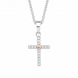 s.Oliver Damen Kette 2018528 Silber Collier Halskette Kreuz