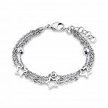 s.Oliver Damen Armband 2018834 Silber Armkette Stern Sterne 16 cm