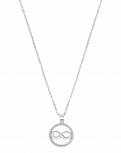 s.Oliver Damen Kette 2032567 Silber Infinity Halskette 42+ 3 cm