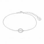 s.Oliver Damen Armband 2032571 Silber Infinity Armkette 17 + 3 cm