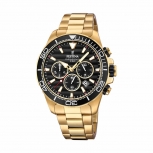 Festina Herrenuhr F20364-3 Sport Armbanduhr Uhr Gold Chronograph Leuchtzeiger