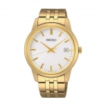 Seiko Herrenuhr SUR404P1 Armbanduhr Uhr Gold Datum