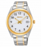 Seiko Herrenuhr SUR460P1 Armbanduhr Schmuckuhr Uhr Gold Silber
