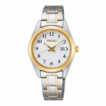 Seiko Damenuhr SUR466P1 Armbanduhr Schmuckuhr Uhr Gold Silber